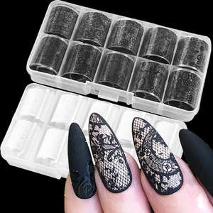 SILPECWEE 20 Rolls Lace Nail Foil