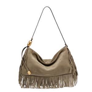 Nordstrom; Donna Karan New York Velvet Suede Fringe Large Shoulder bag