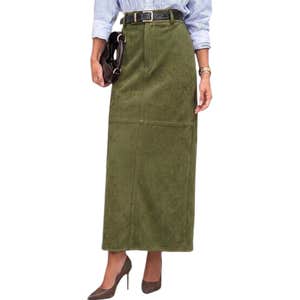 amazon, Cicy Bell Suede High Waisted Patchwork Maxi Skirt