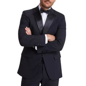 B By Brooks Brothers Men's Classic-Fit Wool Blend Tuxedo Suit Separates Jacket