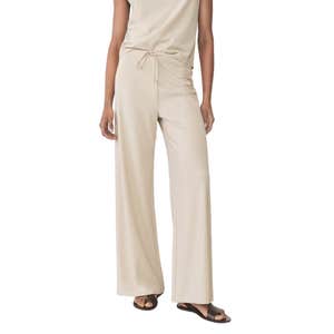 Mango Wideleg Trousers With Elastic Waist