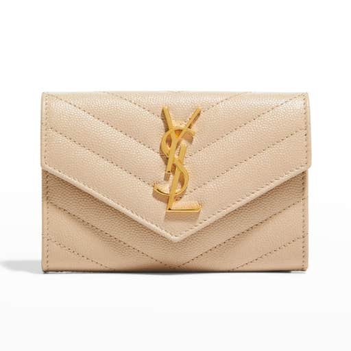 neimanmarcus, Saint Laurent Monogram Quilted Leather French Wallet
