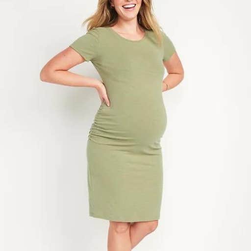 old navy, Old Navy Maternity Slub-Knit Bodycon Dress