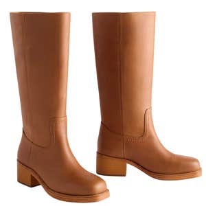 Quince; Italian Leather Block Heel Boot