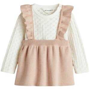 H&M 2-Piece Cotton-Knit Top and Skirt Set
