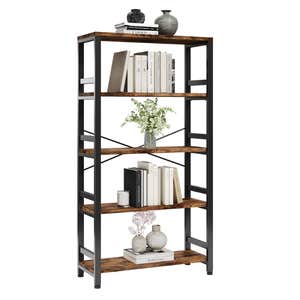 17 Stories Iron Etagere Bookcase Ladder Shelf