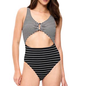 old navy, Old Navy Textured One-Piece Cut-Out Swimsuit