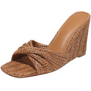 amazon, EQAUDES Raffia Braided Wedge Sandals