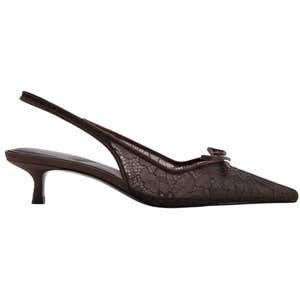 aldo, ALDO Azaro Slingback Kitten Heel in Drak Brown