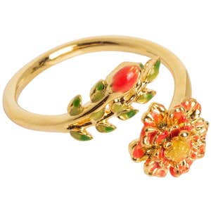 Local Eclectic, Local Eclectic Blooming Color Adjustable Enamel Birth Flower Ring