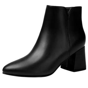 Amazon; IDIFU Women's Pointed Toe Ankle Booties