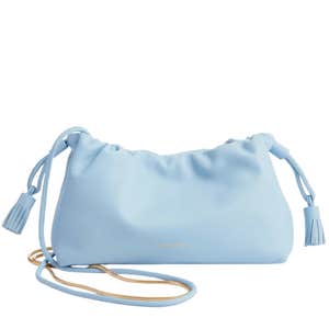 Veronica Beard Small Stash Leather Drawstring Clutch