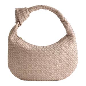 Quince Italian Leather Handwoven Slouchy Shoulder Bag