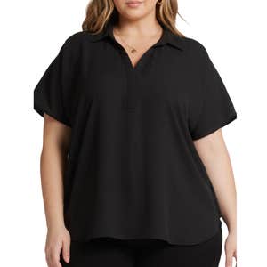 NYDJ Becky Georgette Popover Top