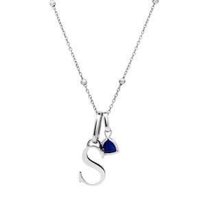 Abbott Lyon Personalized Initial & Droplet Birthstone Necklace