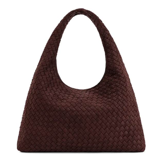 Nordstrom; JW PEI Laura Woven Faux Suede Shoulder Bag