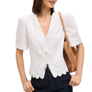 ann taylor, Ann Taylor Tie Front Blouse