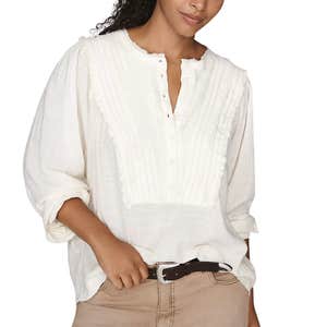 Anthropologie; Pilcro 100% Cotton Ruffle Blouse