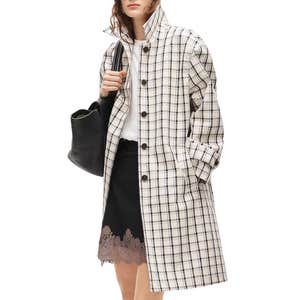 j.crew, J.Crew Soho Car Coat In Plaid Double-faced Cotton