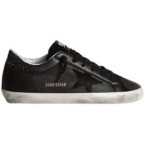 Golden Goose Superstar Glitter Heel Low Top Sneakers
