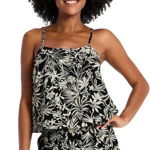 target, A New Day Black Floral Linen Cami