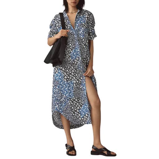 anthropologie, Maeve The Soren Long-Sleeve Shirt Dress