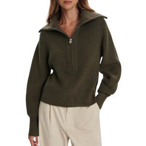 Varley Maura Rib Half Zip Sweater