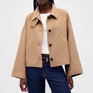 Wool-Blend Swing Jacket