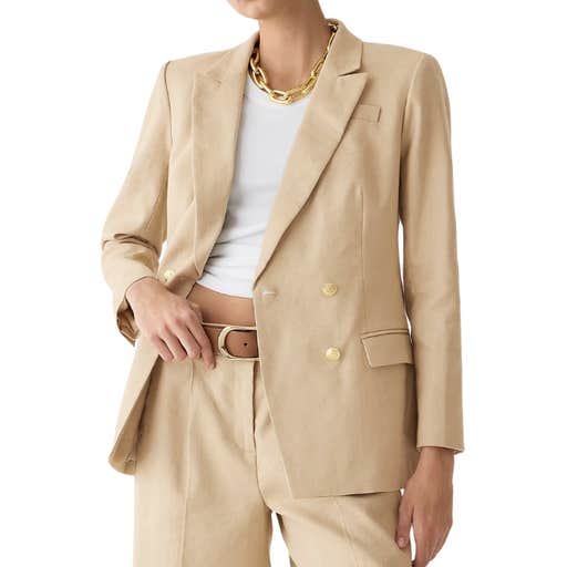 j.crew, J.Crew Greta Blazer In Stretch Linen Blend