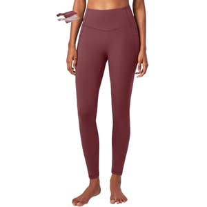 Amazon; Heathyoga Compression Leggings for Women Tummy Control No Front Seam Leggings with Pockets