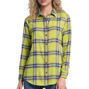 lands' end, Lands' End Flannel Boyfriend Long Sleeve Shirt