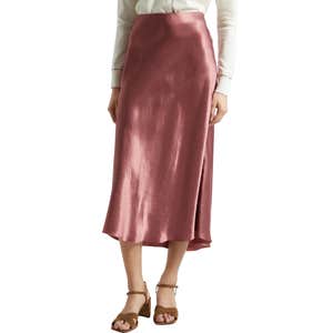nordstrom, Vince Bias Satin Midi Skirt