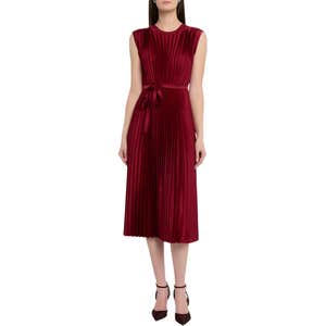Joseph Volta Sleeveless Pleated Midi Dress