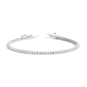 Lab Grown White Sapphire Tennis Bracelet