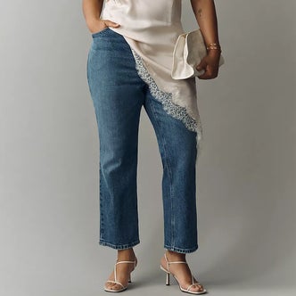 anthropologie, Good American Good Vintage Straight Ankle Jeans