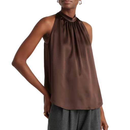 quince, Quince 100% Washable Silk Halter Top
