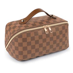 BAYANKALA Leather Travel Makeup Bag