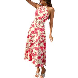 cupshe, Cupshe Golden Haze Floral Midi Dress