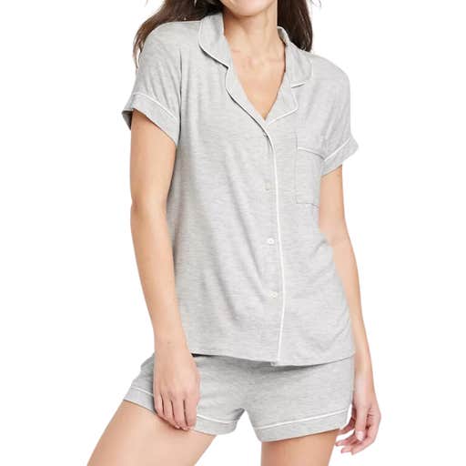 target, Stars Above Beautifully Soft Short Sleeve Notch Collar Top And Shorts Pajama Set