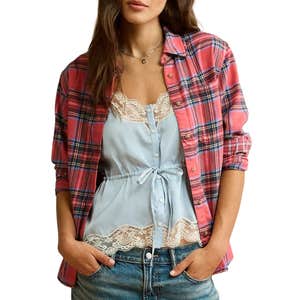 american eagle, AE Throwback Flannel Button-Up Shirt