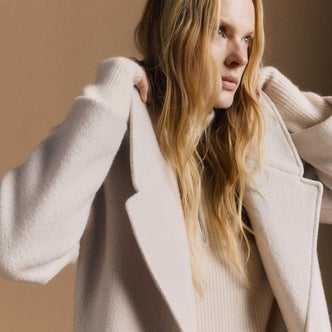 Quince 100% Merino Wool Shawl Collar Long Coat