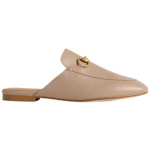 quince, Quince Italian Leather Horsebit Loafer Mule