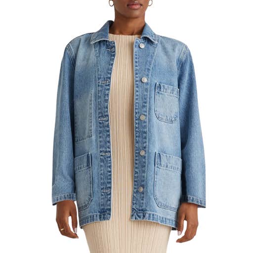 quince, Quince 100% Organic Cotton Denim Chore Jacket