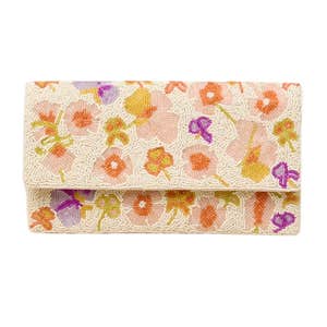 Lulus Ideal Season Beaded Rectangular Clutch