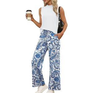 WIHOLL Two Piece Set in Boho Blue