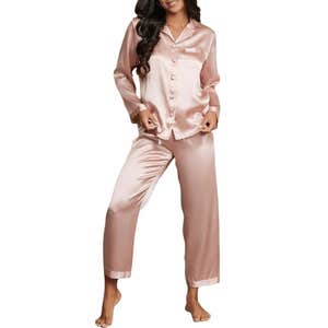 SILKSILKY Pure Silk Casual Button Up Women's Pajamas