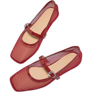 amazon, MakeMeChic Lace Mesh Ballet Flats