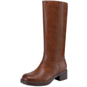 amazon, DREAM PAIRS Knee High Riding Yellow Boots