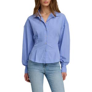 Nordstrom; Favorite Daughter The Back Story Pleated Tie Back Shirt