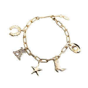 By Anthropologie Western Monogram Charm Bracelet
